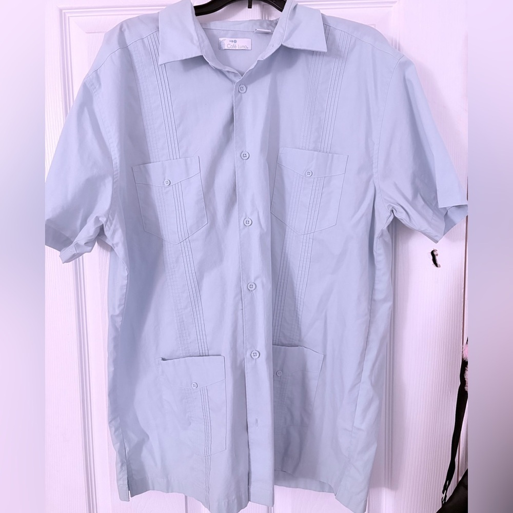 Men's Light Blue Short Sleeve Shirt